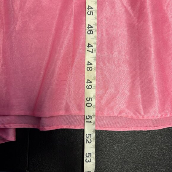 Vintage Pink Nylon Nightgown Lace Trim USA Made Size 44 Plus XL Sheer Nightie - Picture 5 of 6